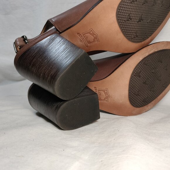 Trask Parker Block Heel Peep Toe Slingback Bootie - Picture 10 of 10